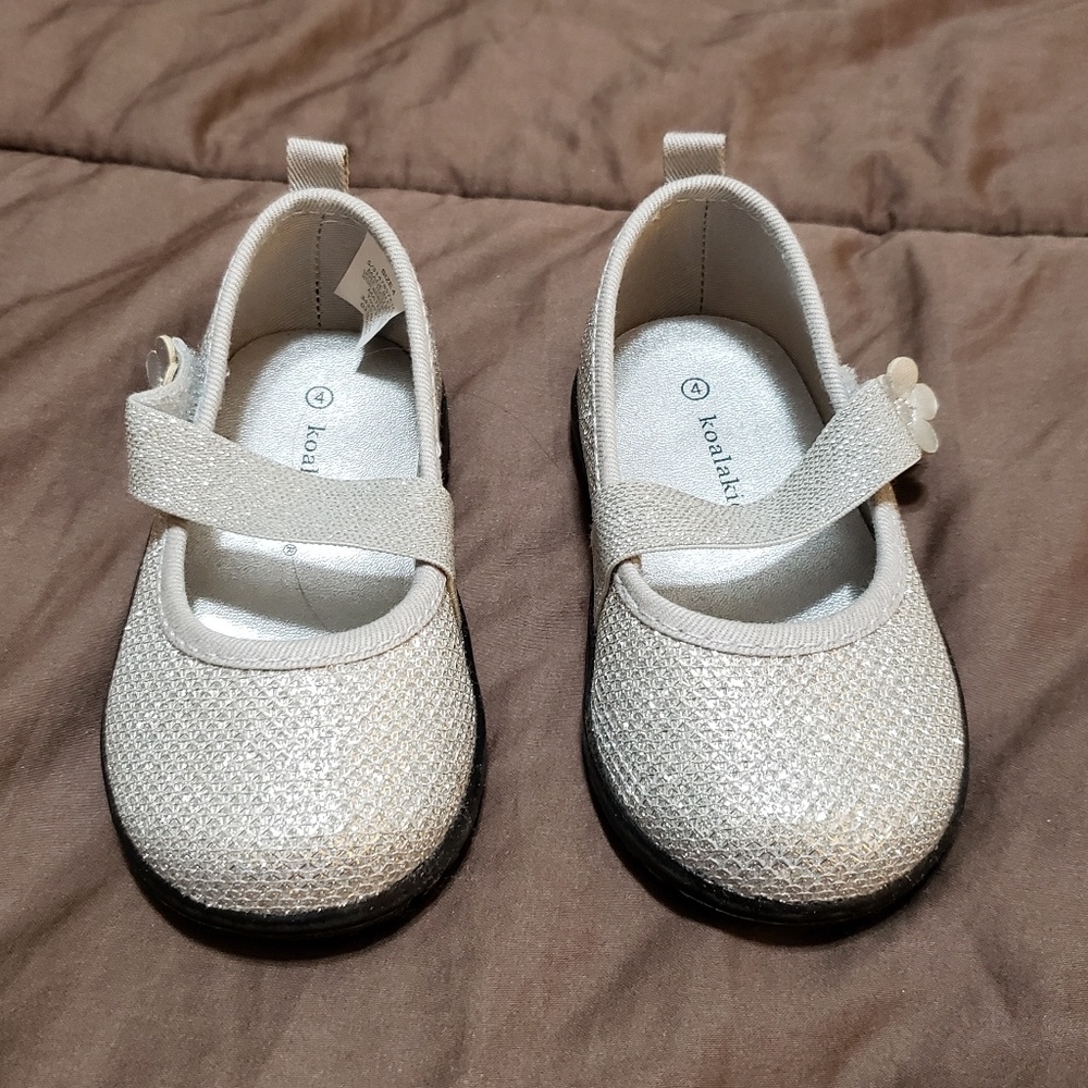 Toddler Silver sparkle dress shoes